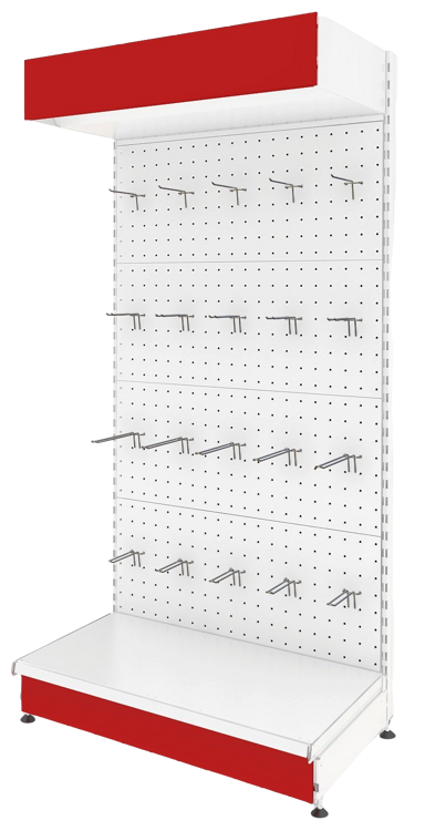 Стеллаж пристенный прямой с перфорированными панелями Купец L 800, Н2200