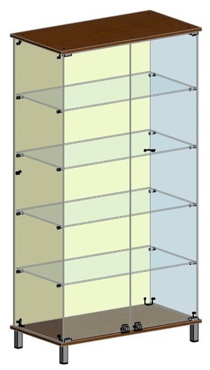 Витрина с 4-мя полками Ника-8